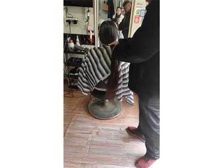 剪長頭發視頻（5）