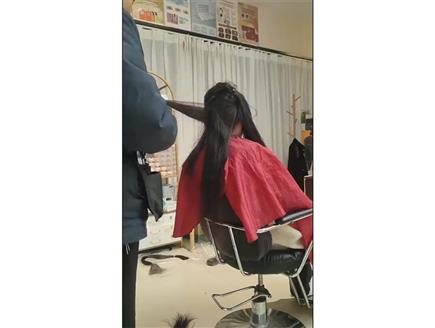 剪長頭發視頻（20）